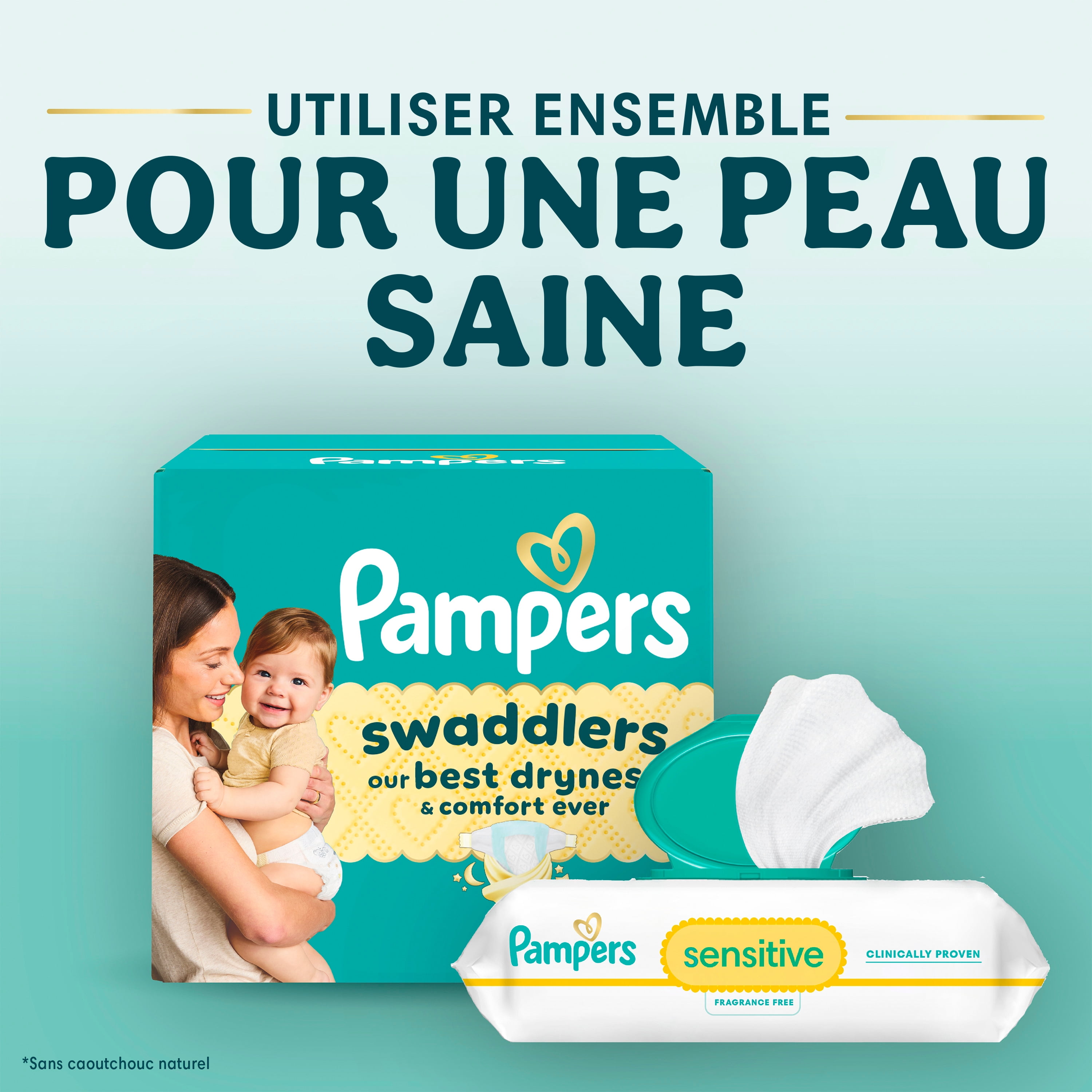 Pampers Swaddlers Diapers, S2 (10-22 lbs), Count, Absorbent, Keeps Baby Dry and Comfortable