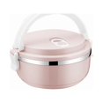 thumbnail image 3 of 1 Layer Stackable Hot Food Insulated Box Portable 304 Stainless Steel Round Lunchbox Sealed Food Containers Adult Kids Bento Lunch Box Cold Hot Food Storage For School Office Trave, 3 of 3