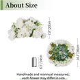 thumbnail image 4 of CHOK Artificial Flower Kissing Balls for Wedding Table Centerpieces 10Pcs 14.2 Large White Fake Roses Hydrangea Flower Arrangement, 4 of 7