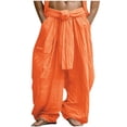 thumbnail image 2 of Men Solid Casual Pockets Outdoor Straight Type Elastic Waist Pants Trousers, 2 of 6