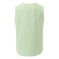 thumbnail image 3 of Tank Top for Men, Men Summer Drawstring Pocket Solid Color Printed Sleeveless Tank Top Casual Shirt, 3 of 3