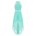 thumbnail image 2 of zdhoor Combinaison-Robe à Volants pour Filles, Paillettes Dentelle, Robe de Demoiselle d'Honneur pour Mariage et Fête, Dos Nu, Tenue de Danse Scintillante, Vert Menthe 6, 2 of 6