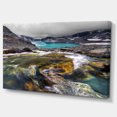 thumbnail image 2 of Ruisseau de Montagne Se Coulant dans un Lac - Grande Impression sur Toile de Paysage, 2 of 3