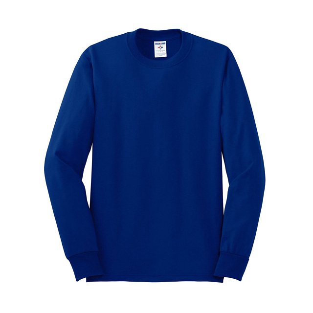 Jerzees Mens DRI-POWER Active Long Sleeve Crew T-Shirt, L, Royal