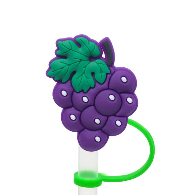N01# Ensemble de 1 Pce de Couvre-Pailles Couvre-Pailles pour Protecteur de Paille Réutilisable Fruits Capuchons de Paille en Pvc Capuchons Anti-Poussière en Silicone pour Paille Paille