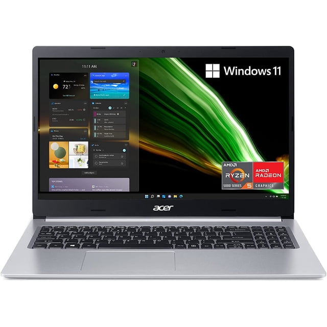 Acer Aspire 5 A515-45-R74Z Portable Mince / 15,6 Pouces Full HD IPS / Processeur Mobile Hexa-Core AMD Ryzen 5 5500U / Graphiques AMD Radeon / 8 Go DDR4 / 256 Go NVMe SSD / Wi‐Fi 6 / Clavier Rétroéclairé / Windows 11 Famille