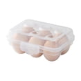 thumbnail image 1 of Stackable Egg Storage Container for Refrigerator | Portable Food Grade Plastic Egg Holder with Handle | Household Kitchen Refrigerator Organizer Box, 1-Pack | Size S, 1 of 4