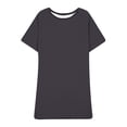 thumbnail image 4 of Ixbnca Robe pour Femme Grande Taille Col Rond Manches Courtes Robes T-Shirt Décontractées Amples Été Robe Courte, 4 of 5