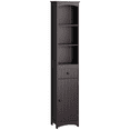 thumbnail image 1 of HOMCOM Armoire de Rangement pour Salle de Bain, Grande Tour à Linge avec Étagères et Tiroir, 1 of 10