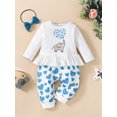 thumbnail image 2 of Kmbangi Combinaison Bébé Fille Manches Longues Imprimé Éléphant Cœur, 2 of 8