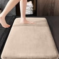 thumbnail image 4 of 47in Extra Large Corals Fleece Bath Mat Soft Shaggy Bathroom Rug Non-Slide Latex Backing Absorbent Quick Dry Machine Washable Floor Carpet for Bathtub Shower Sink Doorway Home Decor, 4 of 8