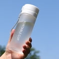 thumbnail image 4 of Sports Water Bottle Large Capacity, ZZkhGO Portable Outdoor Tumbler with Tea Infuser, Leakproof Plastic Travel Cup for Students Couples Hiking Gym, White, 4 of 7