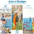 thumbnail image 4 of Gymax 2.5Ft 4-to-Score Giant Game Set Basketball Hoop Ring Game Indoor & Outdoor, 4 of 10