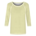 thumbnail image 4 of JIRNDf Chemises pour Femmes Hauts d'Été Tendance Manches Longues Col Rond Drôle Squelette Imprimé Coupe Ajustée T-Shirt Tunique T-Shirt pour Femmes Blouse Décontractée Vert TG, 4 of 5