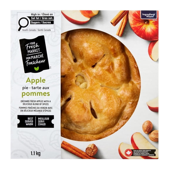 Tarte aux pommes cuit au four Mon marché fraîcheur de 10 po, 1,1 kg