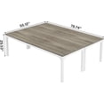 thumbnail image 2 of Tribesigns 78.74-Inch Large Conference Room Table, Modern Office Meeting Seminar Table Desk with Metal Legs and Adjustable Foot Pads, Seats 6-8 People, Oak Finish, 2 of 4