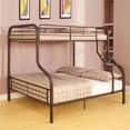 thumbnail image 1 of ACME Cairo Metal Frame Twin over Full Bunk Bed in Sandy Black, 1 of 2