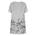 thumbnail image 5 of yievot Robe d'Été pour Femme Décontractée à Col Rond à Manches Courtes Plissée à Imprimé Floral avec Poches, 5 of 5