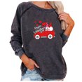 thumbnail image 1 of CEHVOM Imprimé de la Saint-Valentin pour Femmes, Col Rond Décontracté, Manches Longues, Chandail Molletonné à Enfiler, Hauts, Chemise, Blouse, 1 of 5