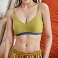 thumbnail image 2 of FhsagQ Soutien-Gorge Soutiens-Gorge pour Femmes 2 Pcs String Femme Couleur Contrastante Creux Sans Couture sous-Vêtements Soutiens-Gorge pour Femmes Robe Soutiens-Gorge pour Femmes Ouvert à l'Entrejambe Cuir Vert Armée m, 2 of 4