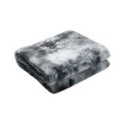 Faux Weighted Blanket with Tie-Dyed Design | Soft Coral Fleece Double Sided Throw | Warm Conditioning Blanket for Sofa, Bed, and Couch | Microfiber Comforting Throws for Home Use