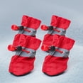 thumbnail image 4 of TIMIFIS Dogs Shoes Dog Shoes For Small Dogs Dog Shoes Paw Protector With Reflective Straps Non Slip And Water Proof Dog Booties Puppies 4PC New Home Essentials, 4 of 9