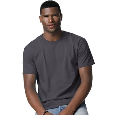 Hanes T-Shirt pour Hommes Sans Étiquette - Meilleur Vendeur, L, Gris Fumée