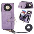 thumbnail image 4 of Crossbody Phone Case Wallet with Detachable Strap for Honor X9B Shockproof Cover Purple, 4 of 5