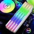 thumbnail image 3 of 5V-3PIN ARGB RAM Heatsink Aura Sync DDR4 DDR3 Memory Heat Sink with Thermal Silicone Pad for Desktop Computer PC Memory pink, 3 of 6