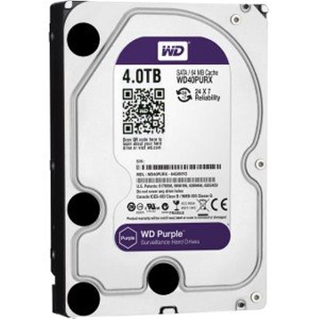 Western Digital WD40PURX 3,5 Po 4 To SATA 6 Go 5,4k 64 Mo Disque Dur Interne