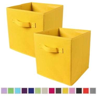 YOYTOO 2 Pack Collapsible Cube Fabric Storage Bins, 11 Inch Collapsible Storage Bins