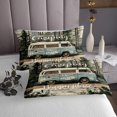 thumbnail image 3 of Kids Camping Coverlet Set Queen, Rv Camper Decor Bedspread Set for Camping Lovers Travel Trailers Happy Camping Quilt Set,Rustic Vintage Camping Theme Bed Set with 2 Pillow Cases, 3 of 3