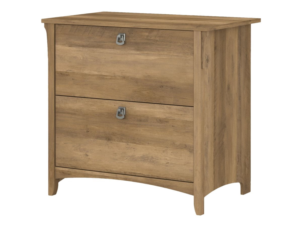 Bush Furniture Salinas Classeur Latéral à 2 Tiroirs en Pin Récupéré