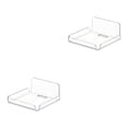 thumbnail image 3 of ZLight Contemporary Storage Holder for Living Room Floating Stand Shelf for Organization Shelves Clear Style A 2Set, 3 of 6