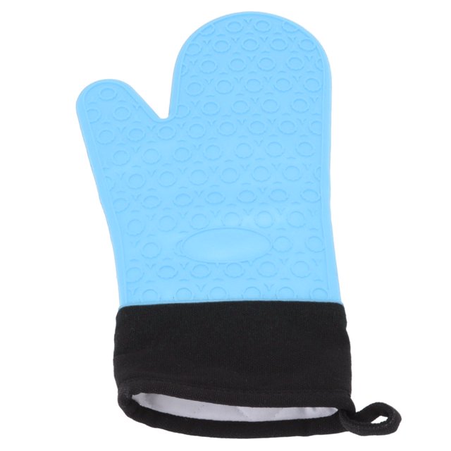Silicone Oven Mitts,2 Fingers Long Avoid Slip Kitchen Baking Gloves High Temperature Avoidance
