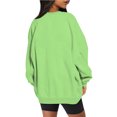 thumbnail image 4 of Jienlioq Femmes Manches Longues Liquidation Mode Femme Manches Longues Col Rond Chandail en Molleton Ample Blouse Unie Hauts Sélection Flash, 4 of 6