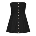 thumbnail image 3 of tarylea Womens Tube Tops Casual Sleeveless Strapless Flowy Blouse Shirts Ruffle Hem Summer Going out Tanks, 3 of 4