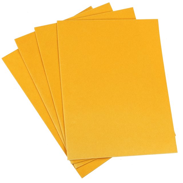 Uxcell Patchs en Velours Autocollants Patchs de Réparation Jaunes 4 Pcs