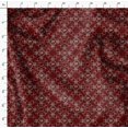 thumbnail image 4 of Soimoi Red Rayon Fabric Floral Wreath Geometric Printed Fabric 1 Yard 58 Inch Wide, 4 of 5