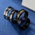 thumbnail image 2 of Men Ring Glossy Simple Jewelry Accessory Dragon Pattern Glowing Ring for Dating, 2 of 10