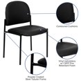 thumbnail image 2 of Comfort Black Vinyl Stackable Steel Side Reception Chair, 2 of 9