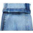 thumbnail image 4 of Kidscool Space Kids Pleated Ripped Holes Elastic Band Inside Water Washed Jeans,Blue,13-14 Years, 4 of 5