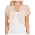 thumbnail image 1 of Kcodviy Women Solid Short Sleeve Casual Cardigans Cropped Bolero Open Front Duster Sweater Cardigan Chiffon Cardigan, 1 of 5