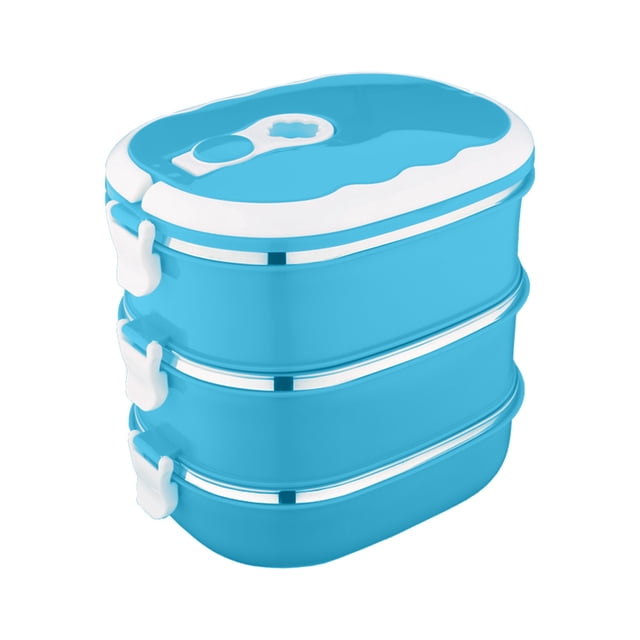 3-layer 2700ml Rectangular Food Lunch Box Stainless Steel Lunch Box Lunch Box Food Storage Box Children's Lunch Box Hot Food HU846