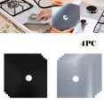 thumbnail image 1 of Vaidha Réutilisable 4 Pcs Protège-Cuisinière en Aluminium Feuille de Gaz Housse Doublure Tapis de Nettoyage Coussinet, 1 of 9