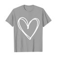 thumbnail image 1 of Plebaso T-Shirts pour Femmes à Imprimé Cœur, Col Rond, Coupe Ample, T-Shirts Décontractés à Manches Courtes, T-Shirts Graphiques pour Femmes, 1 of 4