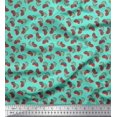 thumbnail image 1 of Soimoi Polyester Crepe Fabric Leaves & Strawberry Fruits Decor Fabric Printed Yard 52 Inch Wide, 1 of 3