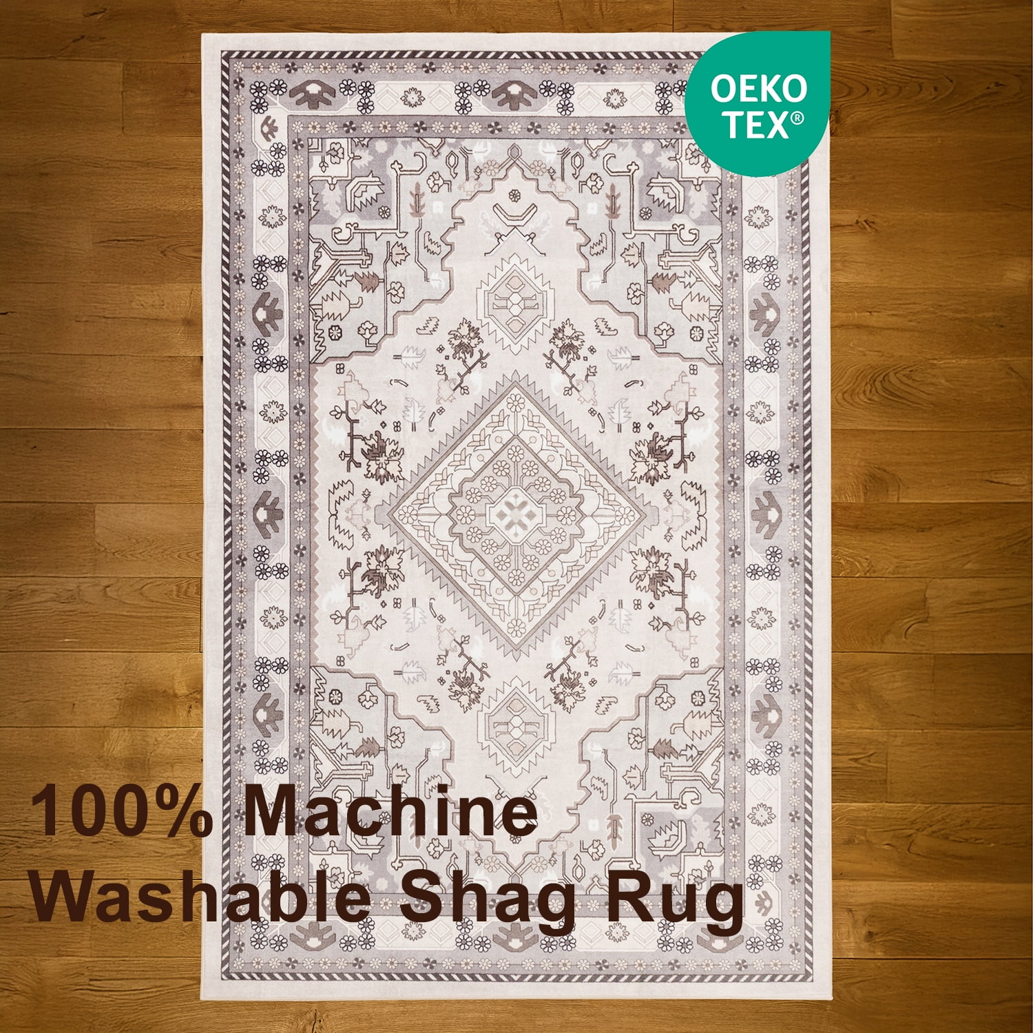 ECARPET Oriana Machine Washable Traditional Area Rug for Living Room, Bedroom, Dining Entrance, Hallway and More