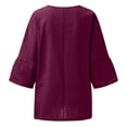 thumbnail image 5 of Chemises pour Femmes Été Aguichant Imprimé Régulier à Boutons Col Rond Manches Courtes Femmes Manches Courtes Haut Blouses de Travail pour Femmes Bureau en Liquidation, 5 of 5