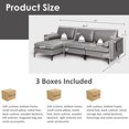 thumbnail image 4 of Costway Modular L-shaped Sectional Sofa with  Reversible Chaise & 2 USB Ports Grey, 4 of 10